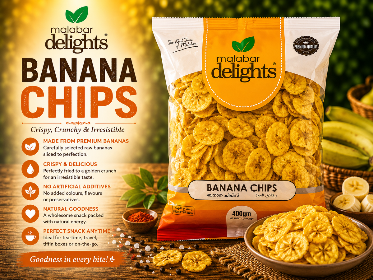Malabar Delights BANANA CHIPS 400g