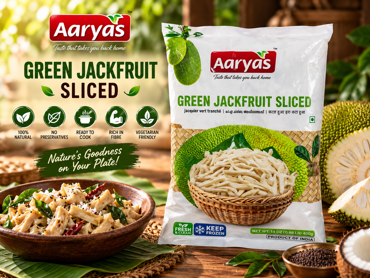 Aaryas Green Jackfruit sliced 400G