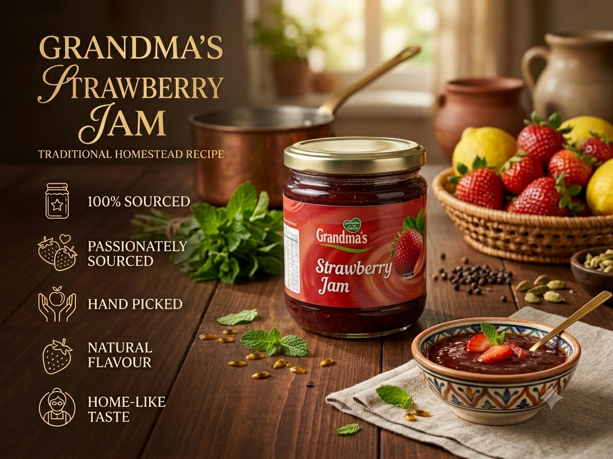 Grandmas Strawberry Jam 350g