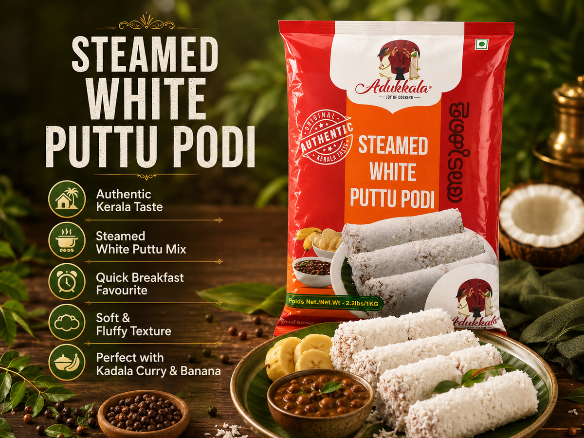 Adukkala steamed white puttu Podi 1kg