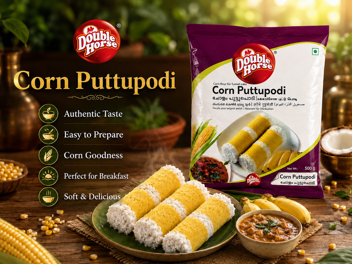 Double Horse Corn Puttupodi 500g