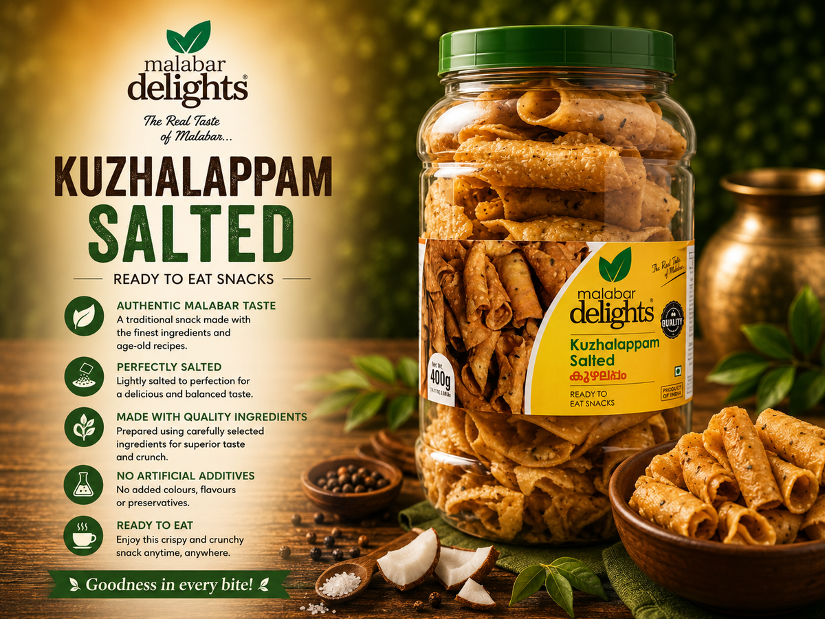 Malabar delights Kuzhalappam salted 400g