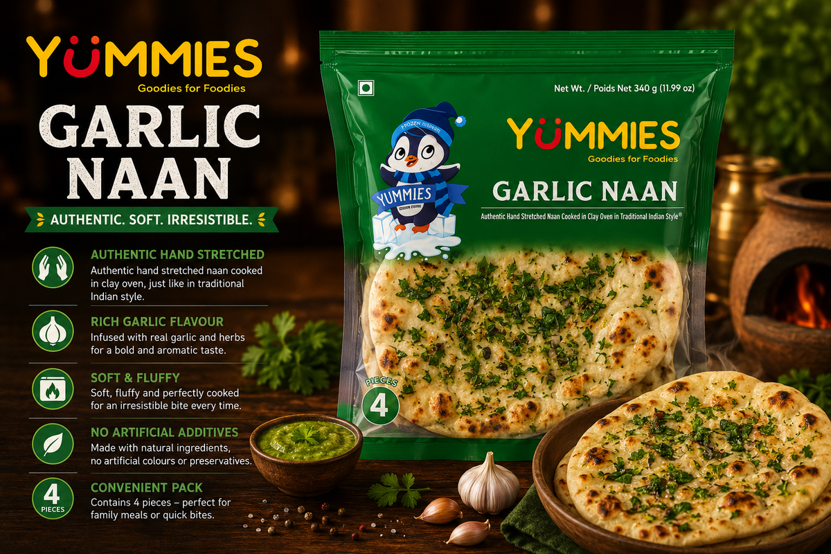 Yummies Garlic Naan 340g