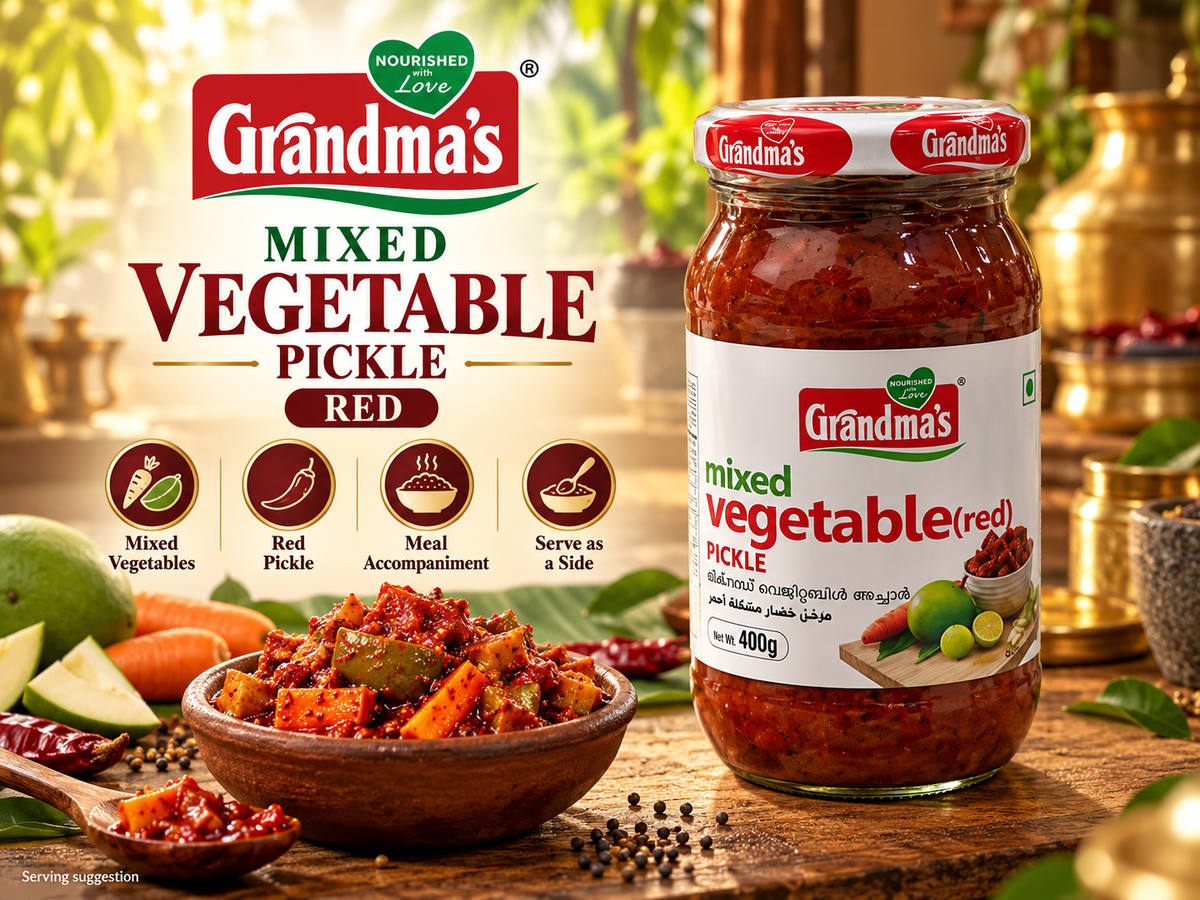 Grandma’s Mixed Vegetable Pickle Red